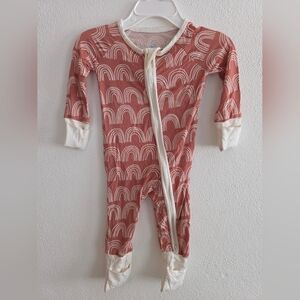 Little One Shop Pink Rainbow Girls Footie 0-3Mo